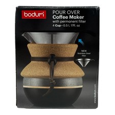 Bodum Pour Over Coffee Maker with Cork Collar and Leather Tie