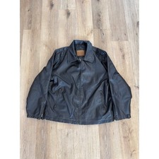 Arizona Jean Company Men's Faux Leather Bomber Jacket, Brown, Size XL — listing 2