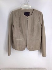 Bod & Christensen Women's Grey Lambskin Leather Snap-Front Jacket — listing 4