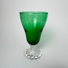 Anchor Hocking Forest Green Boopie Berwick Footed Goblets, Set of 3 — listing 2