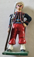 Hand-Painted Zouave Soldier Figurine on Marbled Base, Standing at Rest with Rifle — listing 4