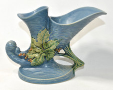Roseville Bushberry Blue Two-Handled Vase #35-9 — listing 4
