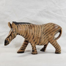Hand-Carved Wooden African Zebra Figurine — listing 3