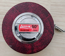 Antique Lufkin Dial 50 Ft Linen Corded Tape Measure No. 1553 — listing 4