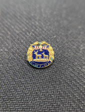 Antique Companions of the Forest of America Fraternal Society Brooch with Celluloid Elk Medallion and Devotional Charms — listing 2