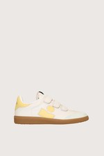Isabel Marant Beth Triple-Strap Leather Sneakers Yellow Heel — listing 2