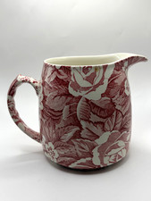 Vintage Chintz Floral Tankard Pitcher / Jug in 'Green Tulip' Pattern — listing 2