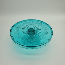 Teal Embossed Floral Pedestal Coffee Mug