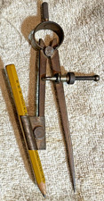 Vintage Drafting Instrument Set with Compass, Divider and Ruling Pens in Fitted Case