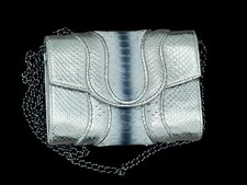 Vintage Genuine Python Snakeskin Envelope Clutch with Whipstitched Edges — listing 6