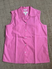 Talbots Petites Sleeveless Floral Medallion Print Polo Top, Size Medium — listing 2