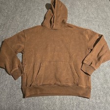 Hollister Embroidered Globe Logo Pullover Hoodie, Burgundy, Men's XL Relaxed Fit — listing 4