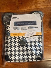 Houndstooth Print Crossbody Camera Bag with Black Faux Leather Trim — listing 3