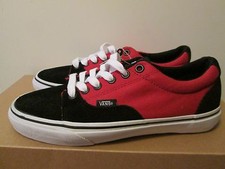 Vans Style 36/Old Skool Inspired Low-Top Leather Sneakers, Black/Red/White, Men's Size 6.5, NWT — listing 5