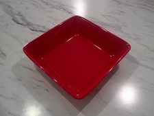 Red Stoneware Rectangular Baking Dish with Ribbed Sides and Tab Handles No mark / unmarked — listing 2