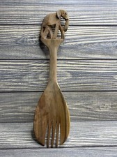 Vintage Wooden Slotted Display Rack / Card or Spoon Holder Panel — listing 2