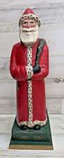 Folk Art Resin Santa Figurine with Noah's Ark Wagon and Animals Yes - there's a stamped/printed name — listing 5