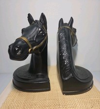 Alexander Backer Co. Mid-Century Egyptian Revival Female Head Bookends, Pair — listing 4