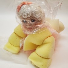 Porcelain Sitting Fairy Baby Doll in Pink Dress with Glitter Wings — listing 3