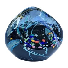 Contemporary Studio Art Glass Dichroic Iridescent Fan/Wing Form Vase, Signed & Dated 2011 — listing 4