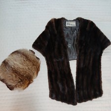 Vintage Mink Fur Stole with Shawl Collar, Miller Bros Rome — listing 5