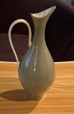 Vintage Mid-Century Olive Green Bud Vase with Bulbous Base and Flared Neck — listing 3