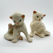 Vintage Ceramic Calico Kitten Figurine with Big Blue Eyes — listing 6