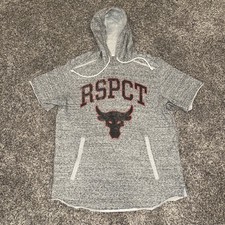 Under Armour Project Rock Black Hooded Sweatshirt Jacket, Men's Size M — listing 6