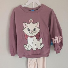 Disney Marie Aristocats Girls Pink Long Sleeve Top with 3D Bow — listing 5