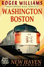 Framed Railroad Art Print - New Haven Railroad Diesel Locomotive on Bridge in Snow — listing 5