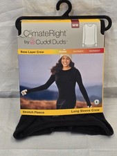 ClimateRight by CuddlDuds Grey Fleece-Lined Long Sleeve Base Layer Shirt, Size L, listing 3