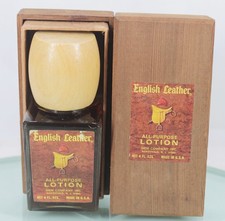 Vintage English Leather Wooden Presentation Box by MEM Company (Empty) No, box is empty — listing 4