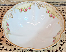 Hand Painted Nippon Porcelain Handled Bowl with Pink Roses — listing 5