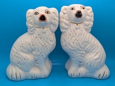 Staffordshire-Style Spaniel Mantel Dog Figurine with Gold Chain Collar — listing 6