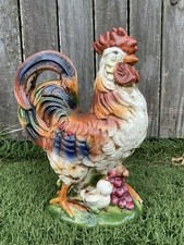 French Country 'Le Coq en Pâte Bistrot' Rooster Decorative Footed Tray with Checkerboard Border — listing 5