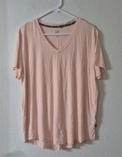 GAP Hot Pink V-Neck T-Shirt, Women's Size M, listing 5