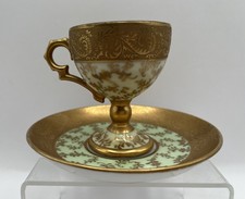 Vintage Floral Porcelain Demitasse Cup and Saucer Set — listing 3