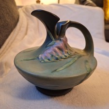 Roseville Pottery Freesia Ewer #902-10" in Brown (Tangerine) — listing 4