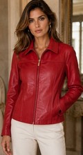 Avanti New York Women's Black Leather Zip-Front Jacket — listing 2