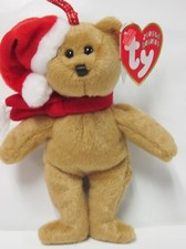 Ty Beanie Baby '1997 Holiday Teddy' with Santa Hat