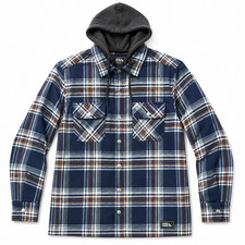 Quilted Lined Plaid Flannel Shirt Jacket (Shacket) — listing 2