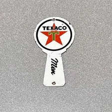 Vintage Texaco 'Ladies' Restroom Key Tags / Porcelain Enamel Signs (Set of 3) — listing 6