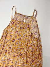 Old Navy Black and White Floral Print Sleeveless Swing Sundress with Tassel Tie Neck, Size Small — listing 6