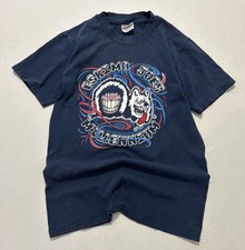 Vintage Eskimo Joe's Stillwater OK Blue Graphic T-Shirt Medium — listing 3