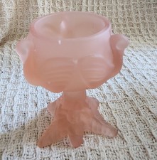 Vintage Pink Depression-Style Glass Swan Trinket / Open Salt Dish, 3.5 inch — listing 3
