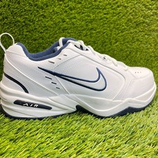 Nike Air Monarch IV Men's Cross Training Shoe, White/Metallic Silver/Midnight Navy, Size 10.5 — listing 3