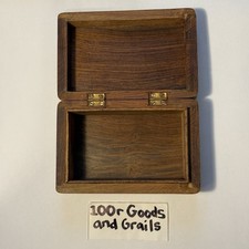 Indian Rosewood Inlay Box with Mysore-Style Pastoral Scene