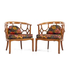 Mid-Century Neoclassical Fruitwood Bedroom Set (Tall Chest, Two-Tier Nightstand, Dresser with Mirror)