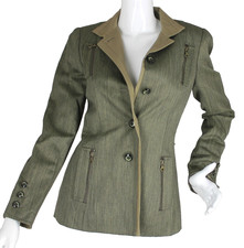 Carlisle Black Wool Zip-Front Jacket with Oversized Collar — listing 5