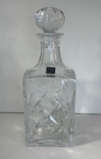 Saint-Louis Crystal Conical Wine Decanter with Etched Scrollwork and Spire Stopper — listing 5